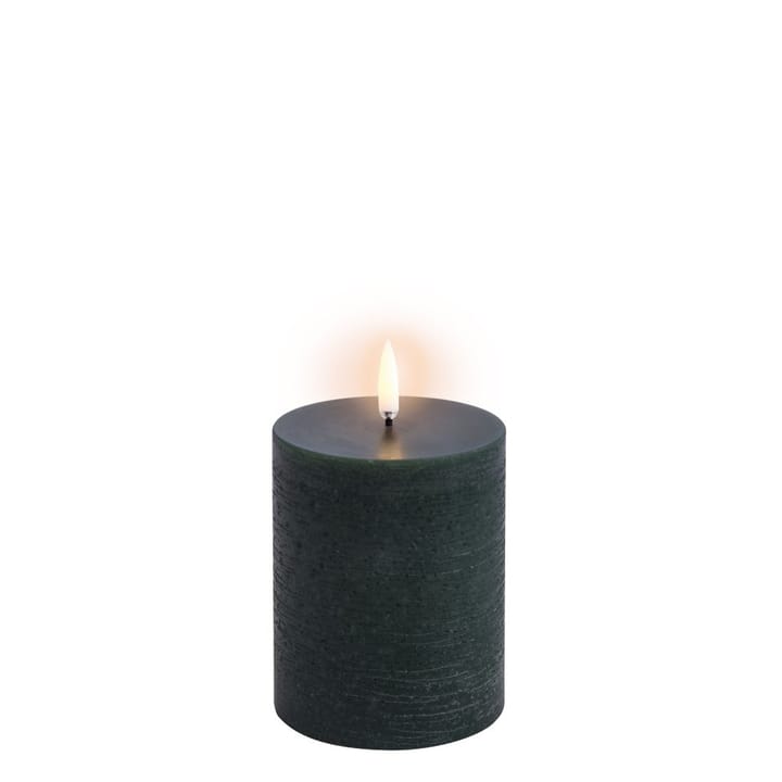 LED Pillar candle 7.8x10 cm Rustic, Green Uyuni Lighting