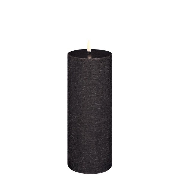 Uyuni Lighting Pillar LED candle 7.8 x 20 cm Black