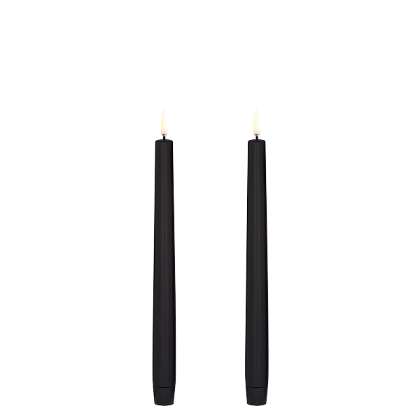 Uyuni Lighting Taper LED candles 2-pack 2.3 x 25 cm Black