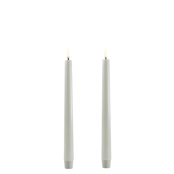 Taper LED candles 2-pack 2.3 x 25 cm, Green Uyuni Lighting