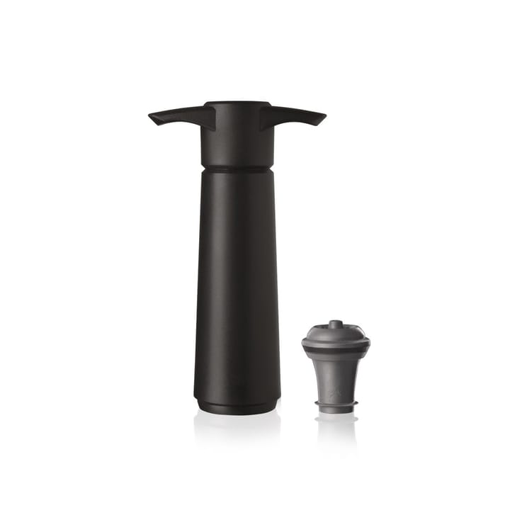 Wine stopper & vacuum pump, Black Vacuvin