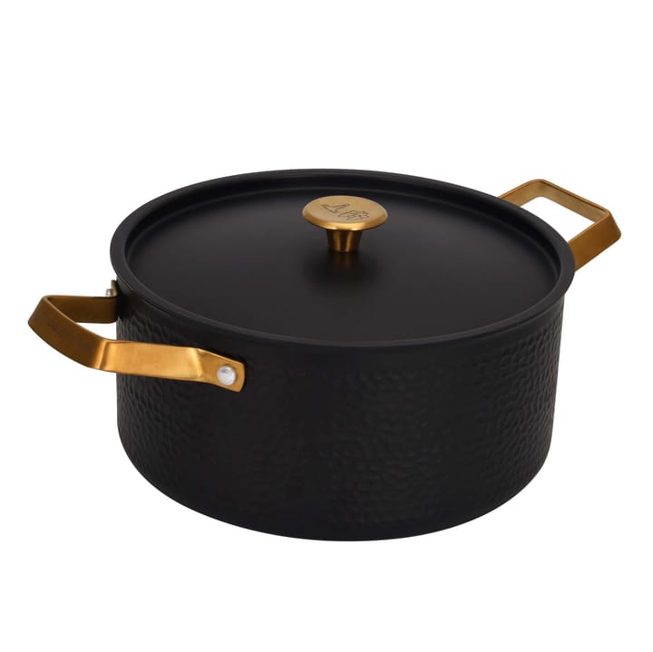 Arvet hammered black casserole with lid, Mio. 4 L Vargen & Thor