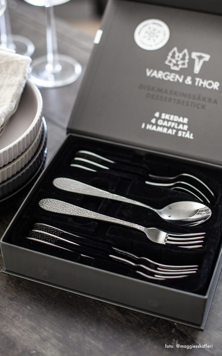 Frost dessert/starter cutlery 8 pieces, Onyx Vargen & Thor