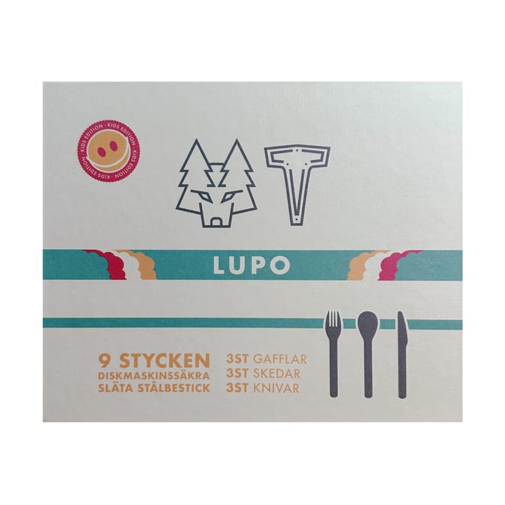 Lupo children's cutlery 9 pieces, Stainless steel Vargen & Thor