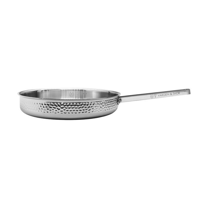 Modell M1 hammered sauce pan Ø28 cm, Chrome with lid Vargen & Thor