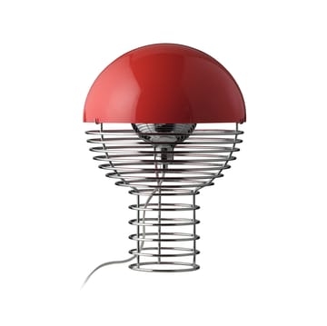 Wire table lamp Ø30 cm - Chrome-red - Verpan