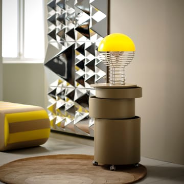 Wire table lamp Ø30 cm - Chrome-yellow - Verpan