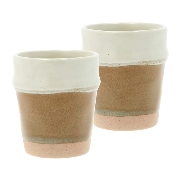 Evig espresso cup 10 cl 2-pack, Brown-cream white Villa Collection