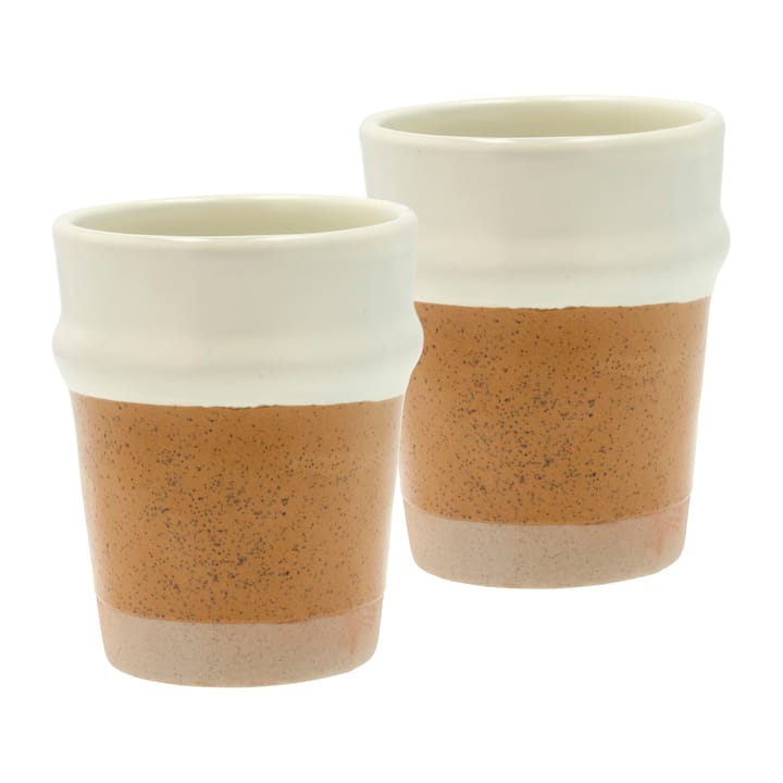 Evig mug 35 cl 2-pack, Amber-creme Villa Collection