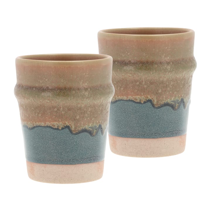 Evig mug 35 cl 2-pack - Blue-brown - Villa Collection