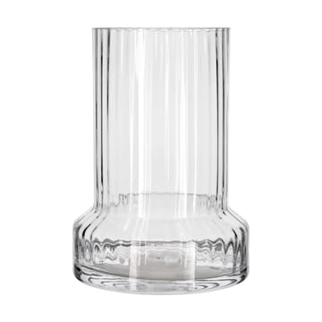 Hvils glass vase ribbed Ø21 cm - Clear - Villa Collection