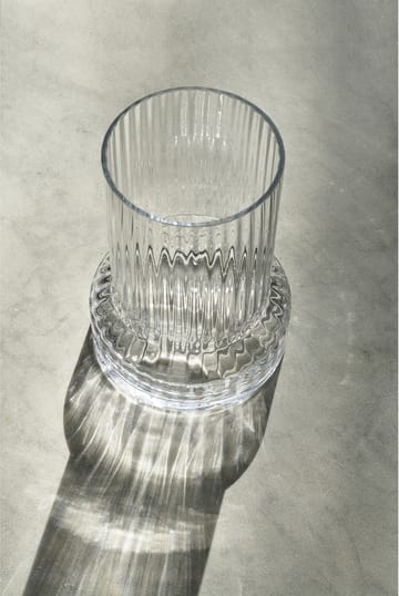 Hvils glass vase ribbed Ø21 cm - Clear - Villa Collection