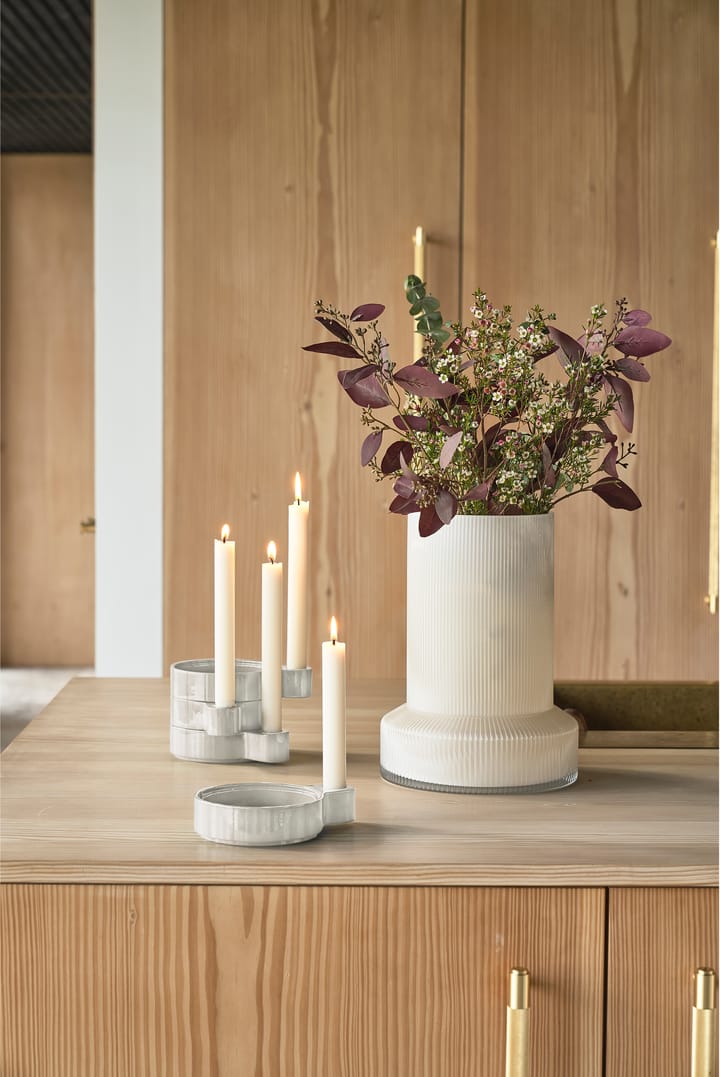 Styles candle holder 3.6x16 cm, Offwhite aluminum Villa Collection