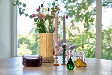 Styles candle sticks bobbles 18 cm - Green-pink - Villa Collection