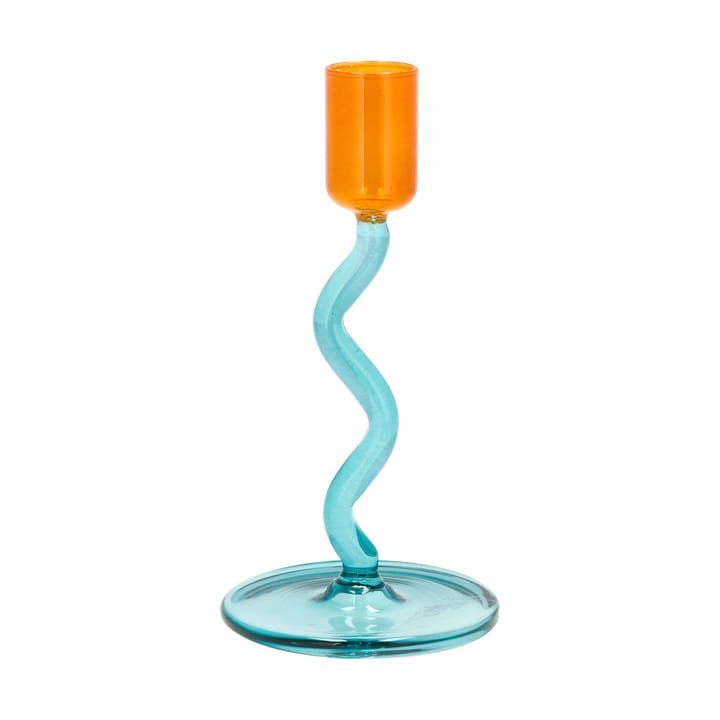 Styles candlestick 15,3 cm, Blue-amber Villa Collection