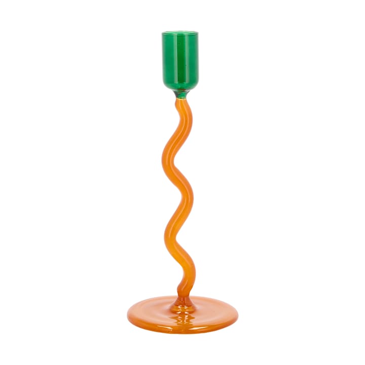 Styles candlestick 19,6 cm, Green-amber Villa Collection