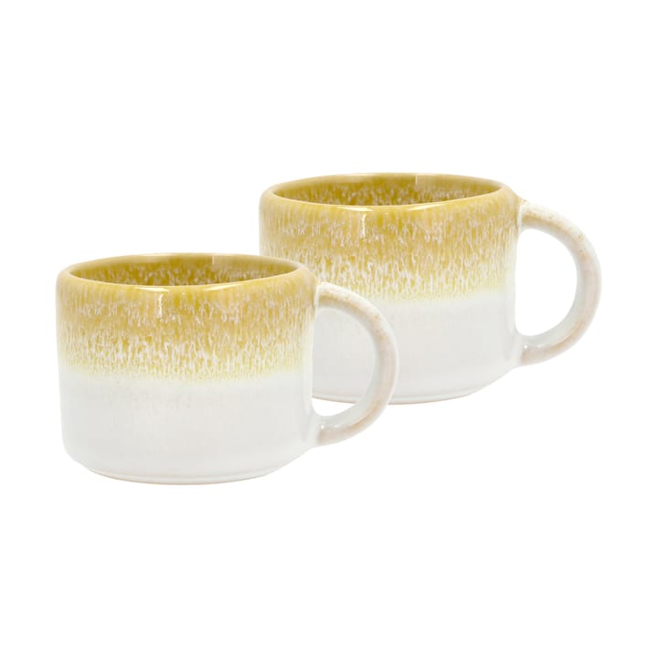 Styles espresso cup 8 cl 2-pack, Yellow-cream white Villa Collection