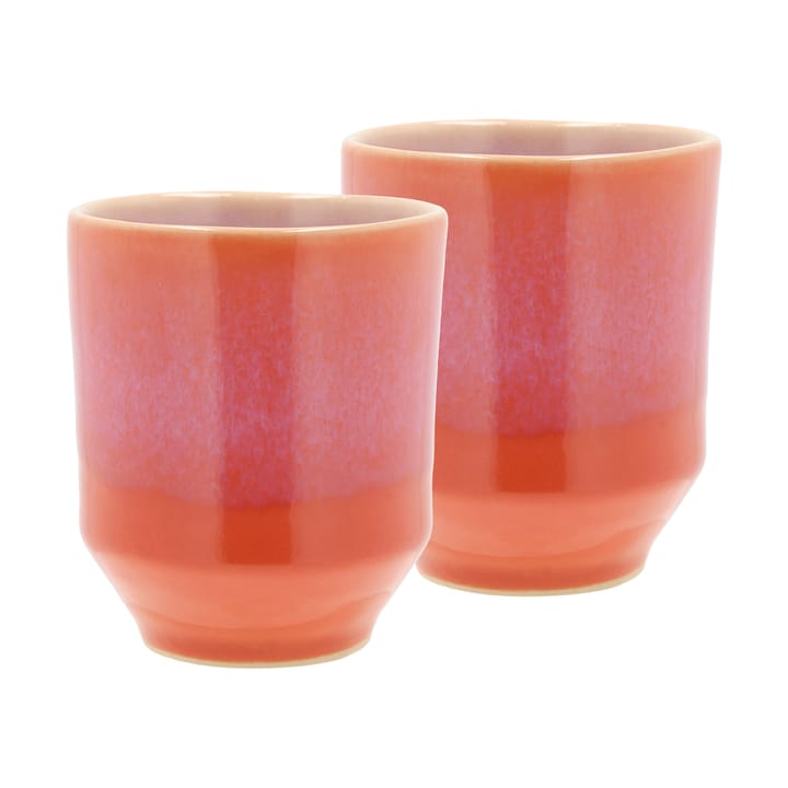 Styles mug 18 cl 2-pack - Purple-orange - Villa Collection