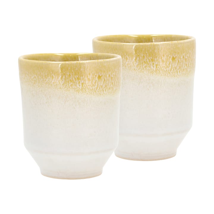 Styles mug 18 cl 2-pack, Yellow-cream white Villa Collection