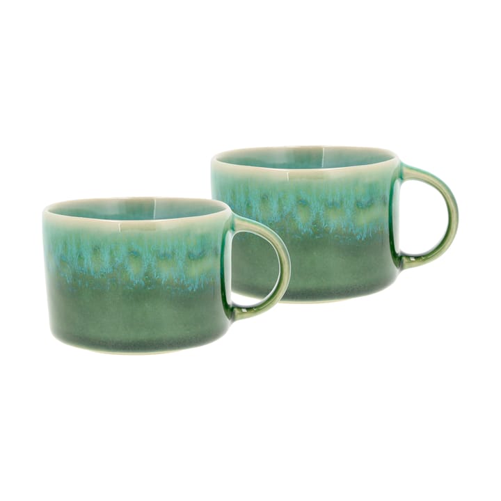 Styles mug with handle 16 cl 2-pack, Black-blue Villa Collection