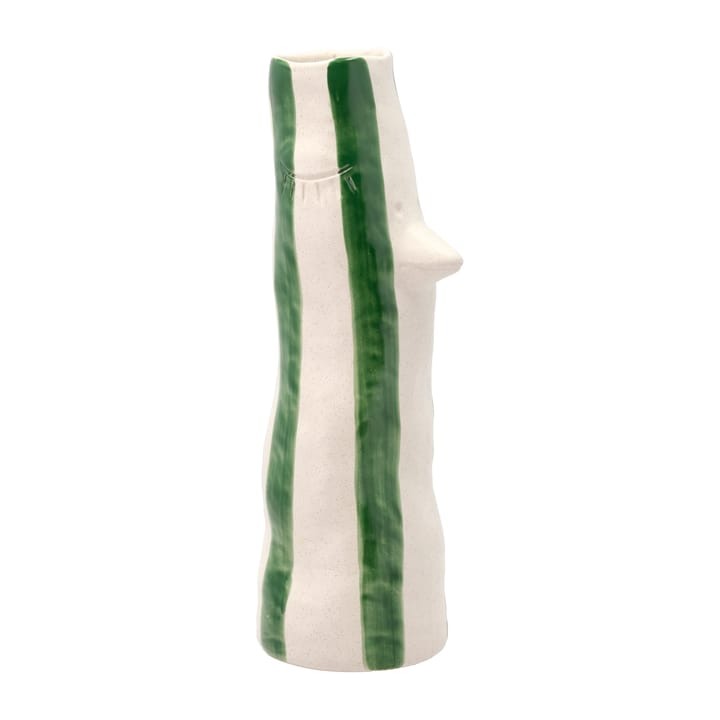 Styles vase with beak and eye lashes 34 cm, Green Villa Collection