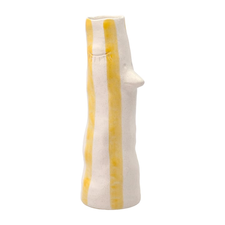 Styles vase with beak and eye lashes 34 cm, Yellow Villa Collection