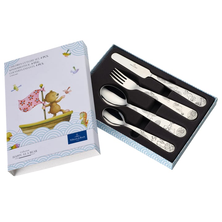 Happy as a Bear children's cutlery 4 pieces, Stainless steel Villeroy & Boch