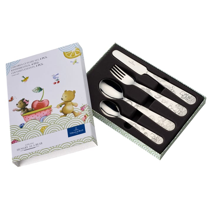 Hungry as a Bear children's cutlery 4 pieces, Stainless steel Villeroy & Boch