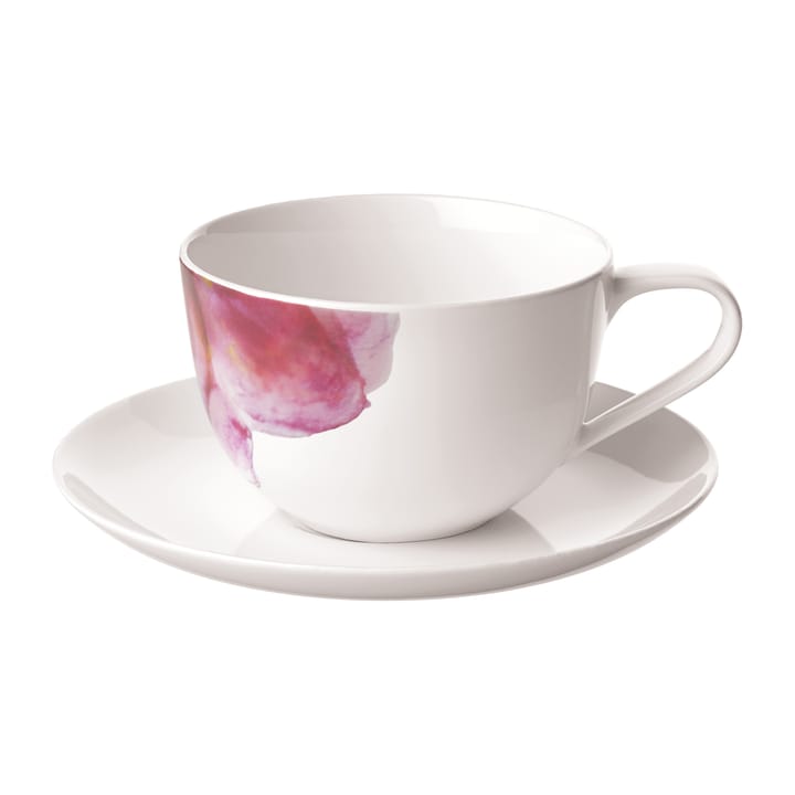 Rose Garden cup with saucer, White Villeroy & Boch