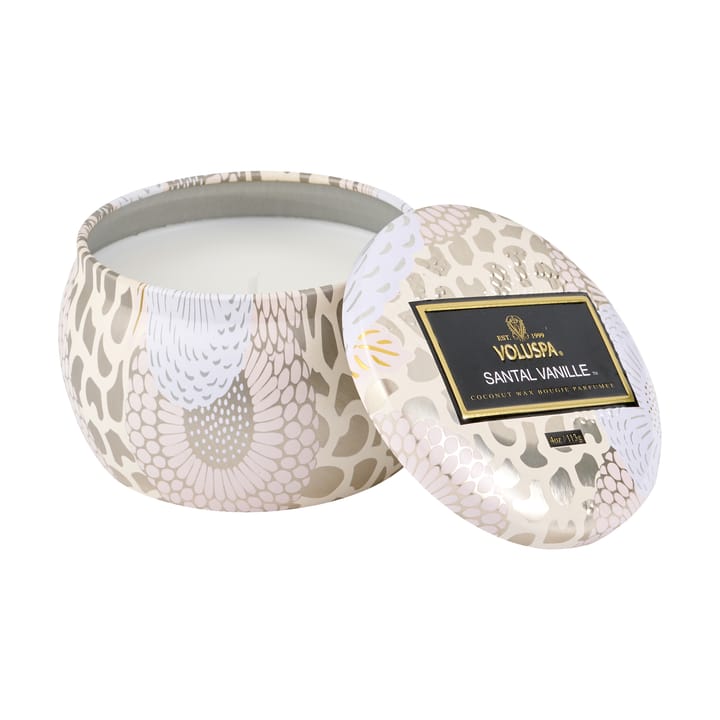 Decorative tin candle 25 hours, santal vanille Voluspa