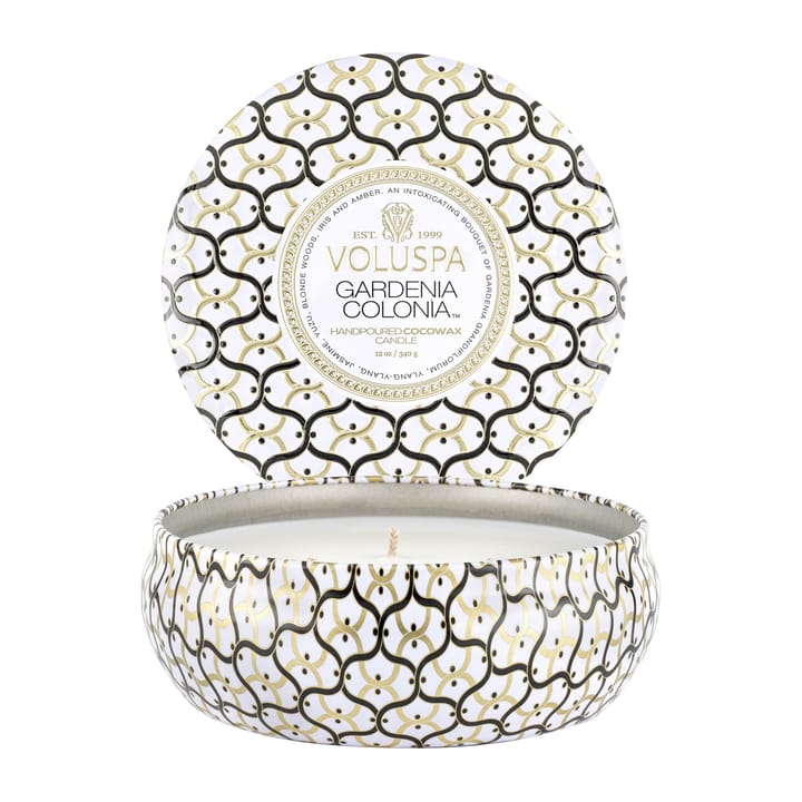 Maison Blanc 3-wick Tin scented 40 hours, Gardenia Colonia Voluspa