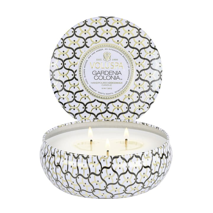 Maison Blanc 3-wick Tin scented 40 hours, Gardenia Colonia Voluspa