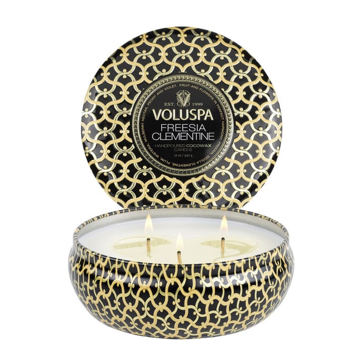 Maison Noir 3-wick Tin scented 40 hours, Freesia Clementine Voluspa