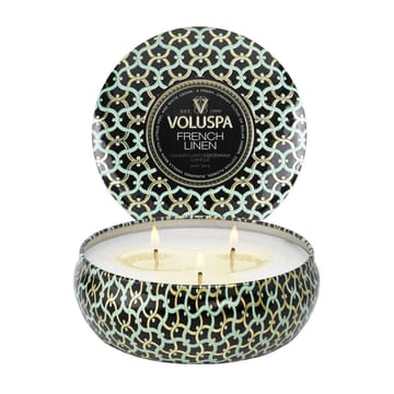 Maison Noir 3-wick Tin scented 40 hours - French Linen - Voluspa