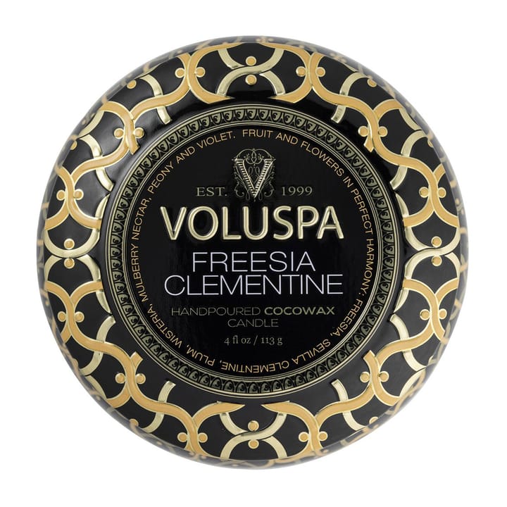 Maison Noir Mini Tin scented 25 hours, Freesia Clementine Voluspa