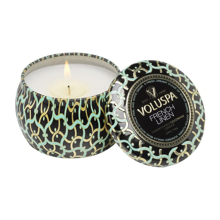 Maison Noir Mini Tin scented 25 hours, French Linen Voluspa