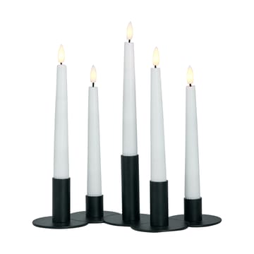 Lykke combinable candle sticks incl. 5 pcs LED-light - Black - Watt & Veke