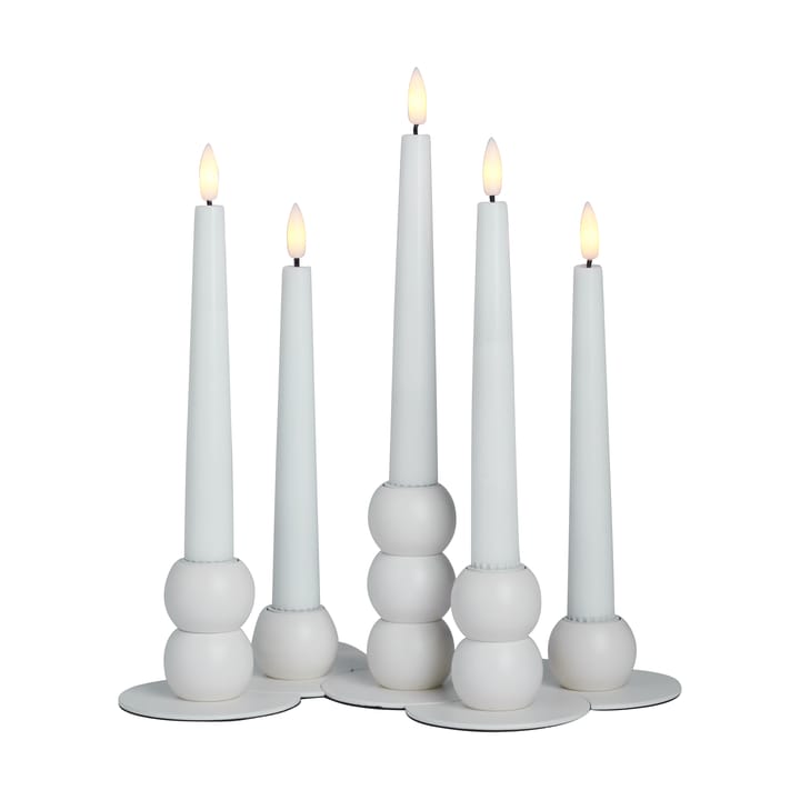 Lykke combinable candle sticks incl. 5 pcs LED-light, White Watt & Veke