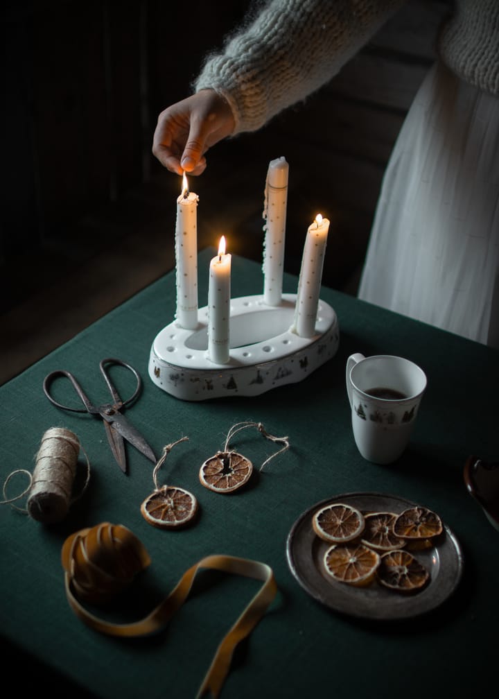 Christmas morning Story candle holder, White Wik & Walsøe