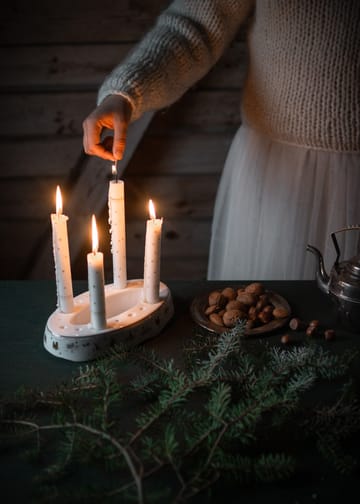 Christmas morning Story candle holder - White - Wik & Walsøe