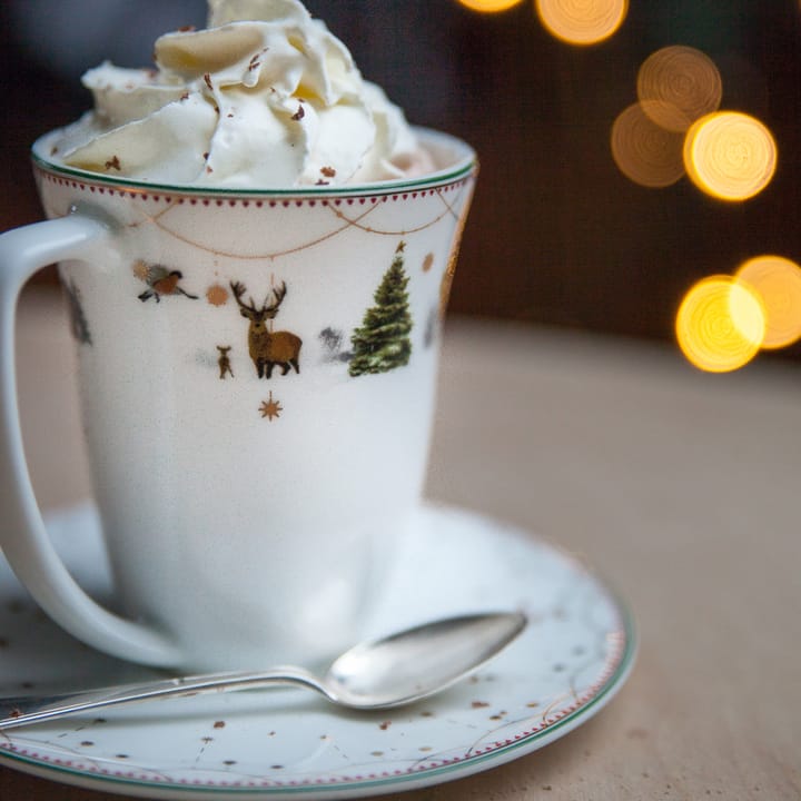 Julemorgen cup and saucer 20 cl, white Wik & Walsøe