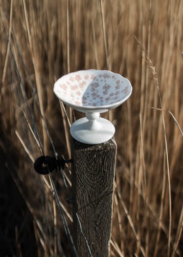 Slåpeblom bowl on foot Ø12 cm - Pink - Wik & Walsøe