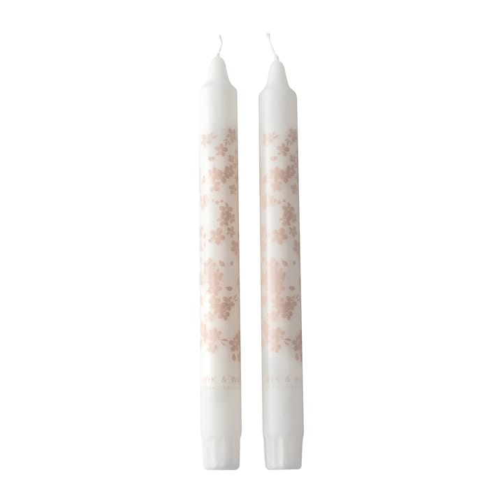 Slåpeblom tapered candle 2-pack, Pink Wik & Walsøe