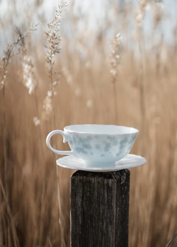 Slåpeblom teacup and saucer 30 cl - Blue - Wik & Walsøe