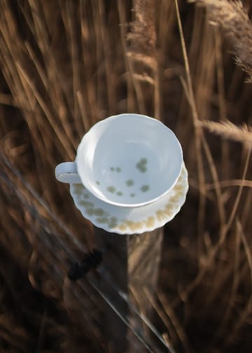 Slåpeblom teacup and saucer 30 cl - Green - Wik & Walsøe