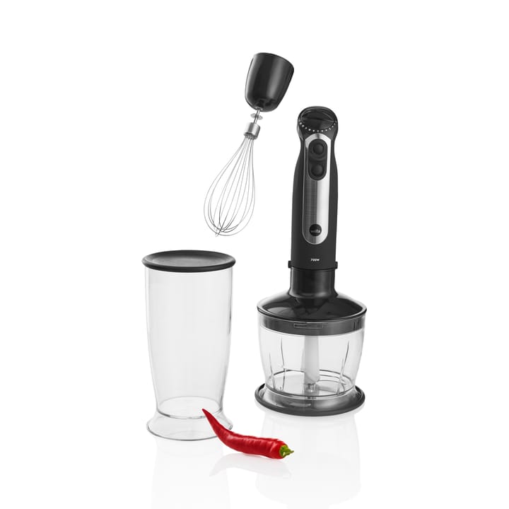 SM-1FP essential mix & chop hand blender set, Silver Wilfa