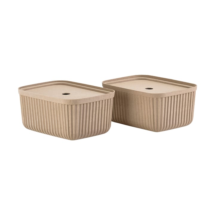 Pulp storage box 23x32 cm 2-pack, Natural Brown Zone Denmark