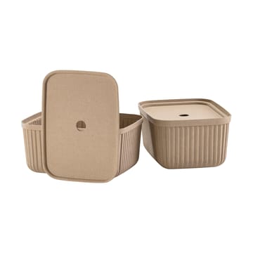 Pulp storage box 23x32 cm 2-pack - Natural Brown - Zone Denmark