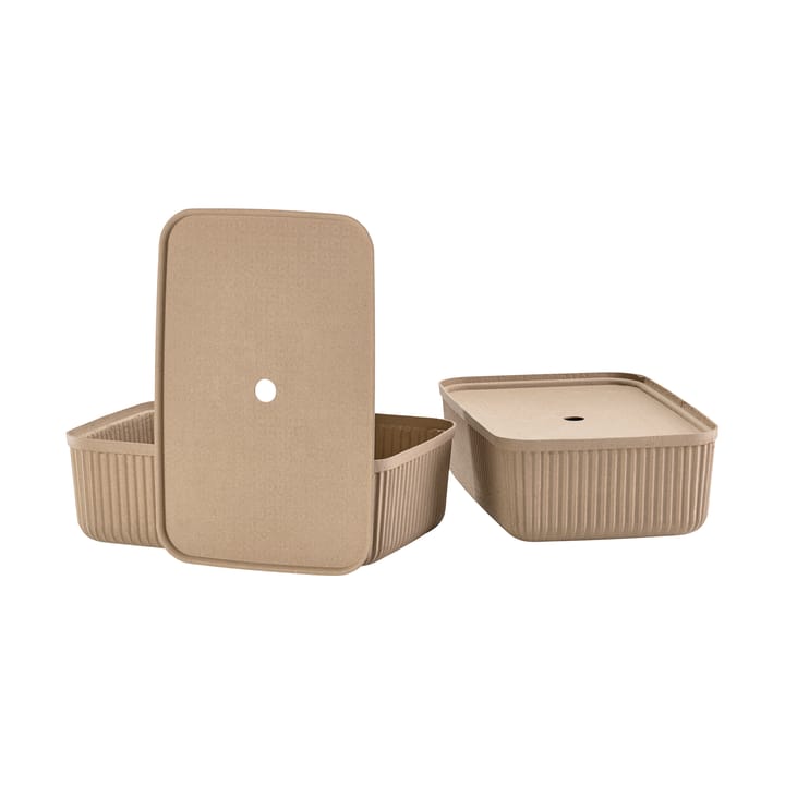 Pulp storage box 32x48 cm 2-pack, Natural Brown Zone Denmark