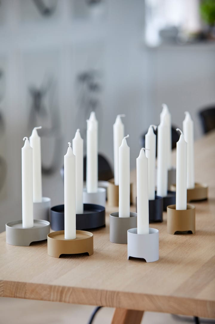 Singles candle sticks Ø9 cm, Khaki Zone Denmark